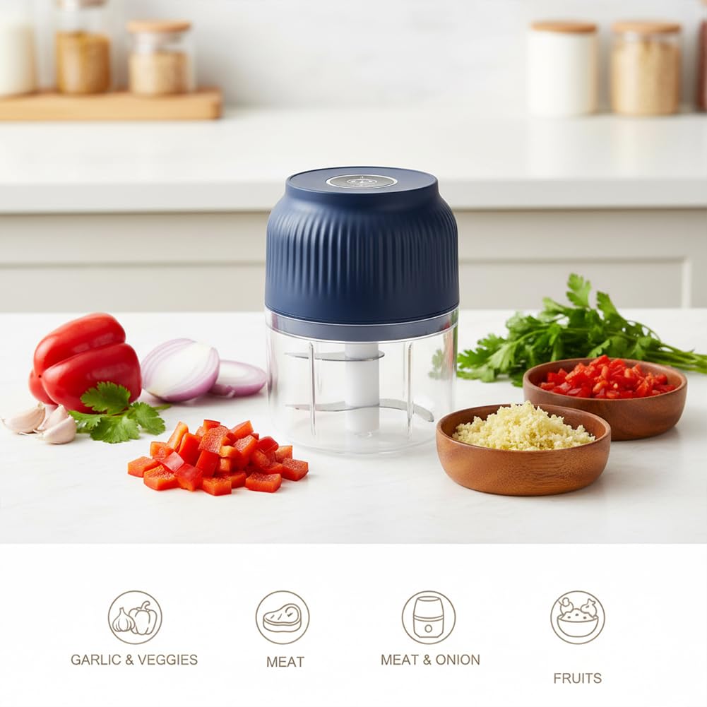 Ends Today 50% OFF Electric Garlic Chopper, Mini Portable Veggie Cutter