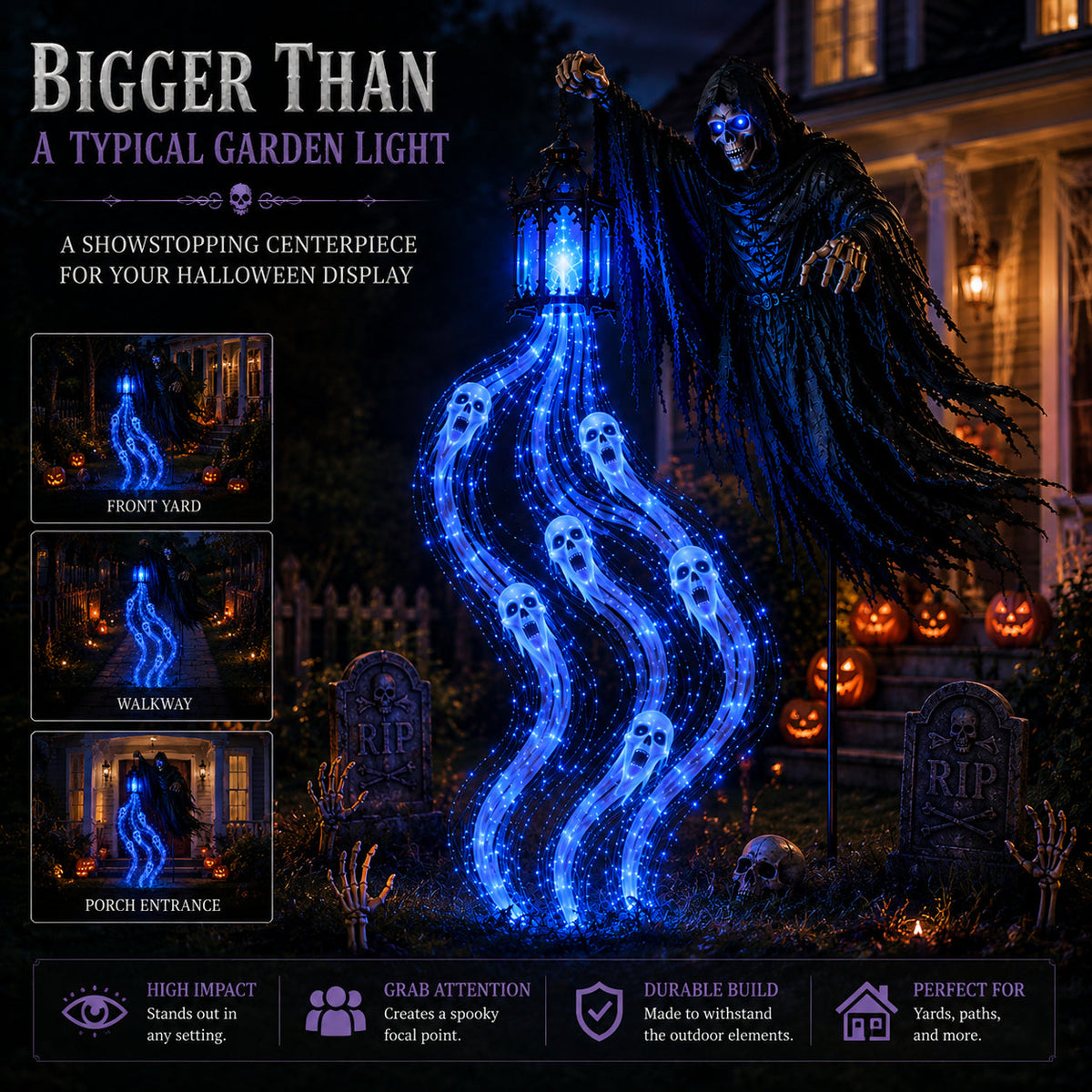 Today 49% OFFHalloween Soul Harvester Animated Garden Light