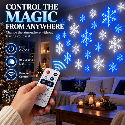 Snowflake Christmas Decor Set, Blue & White Holiday Ornaments