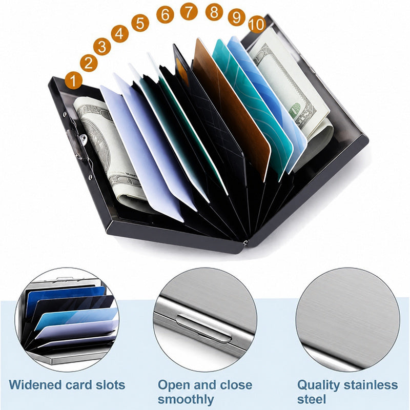 Stainless Steel RFID-Blocking Card Holder