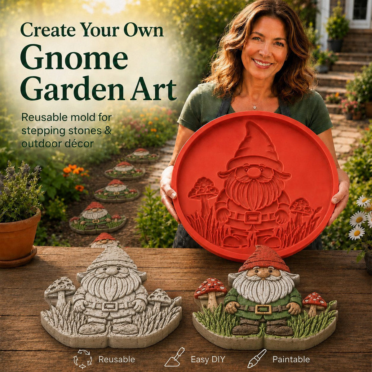 Last-Day Sale - Garden Art Stepping Stone Mold