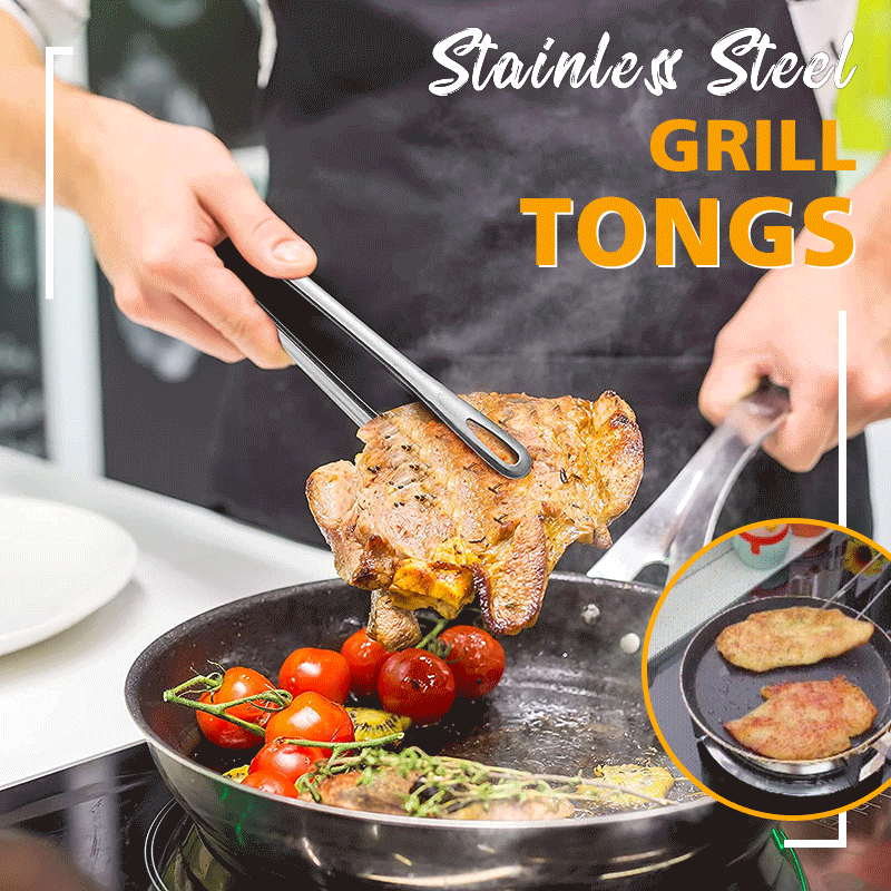 60K+ SOLD!Stainless Steel Grill Tongs