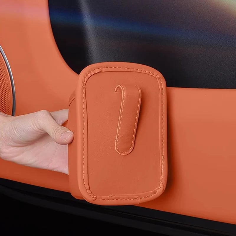 2026 HOT SALE50K+ SOLD! 49% OFF! Leather Car Door Cup Holder – Wide‐mouth opening, easy reach for drinks & phone. Clip‐on secure fit. PU leather, tough & stylish.