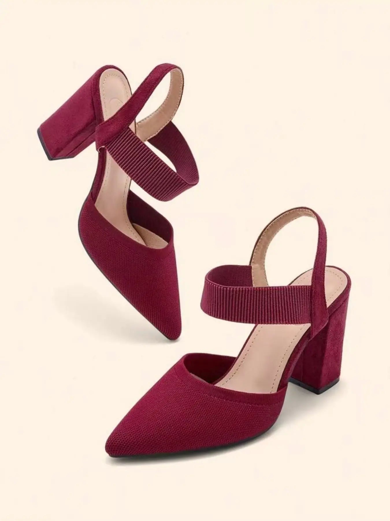 Women's Rubber Sandals – Pointed Toe, Stiletto Heel