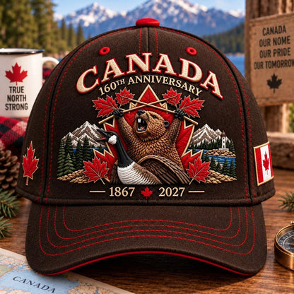 LAST DAY 50% OFF – Canada 160th Anniversary Heritage Cap | 1867–2027 Embroidered Edition