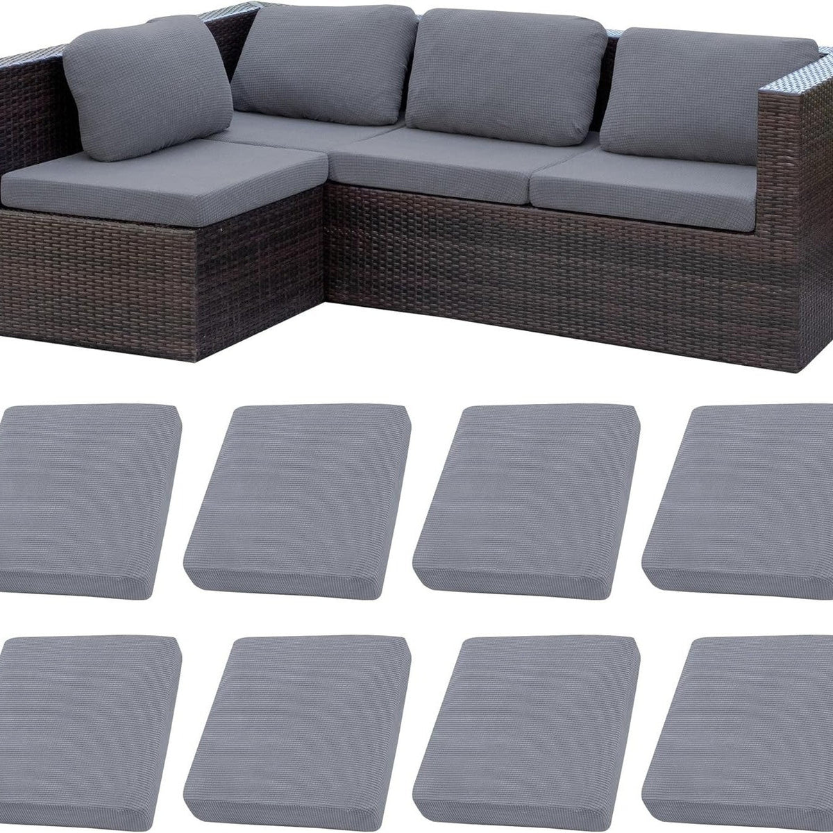 Stretch Sofa Cushion Covers — Only $9.99 Per Cover