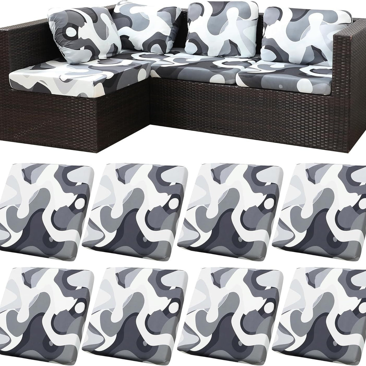 Stretch Sofa Cushion Covers — Only $9.99 Per Cover