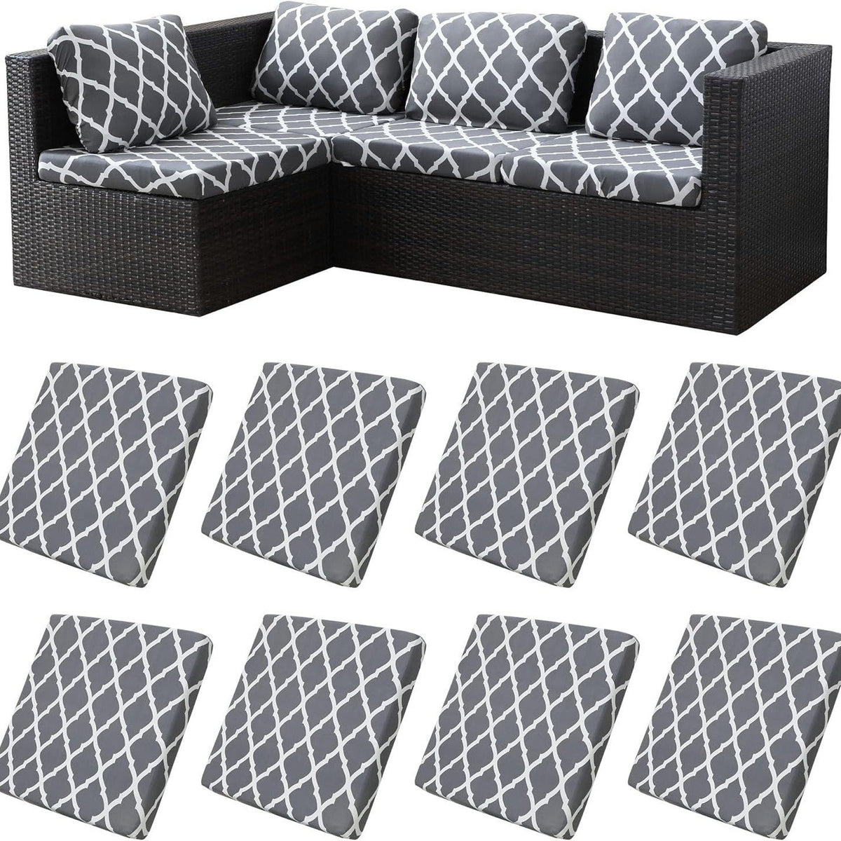 Stretch Sofa Cushion Covers — Only $9.99 Per Cover