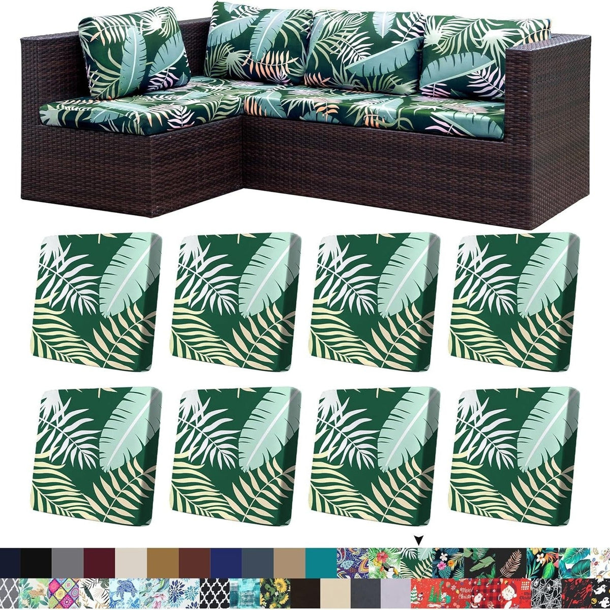 Stretch Sofa Cushion Covers — Only $9.99 Per Cover