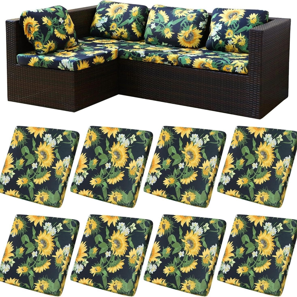 Stretch Sofa Cushion Covers — Only $9.99 Per Cover