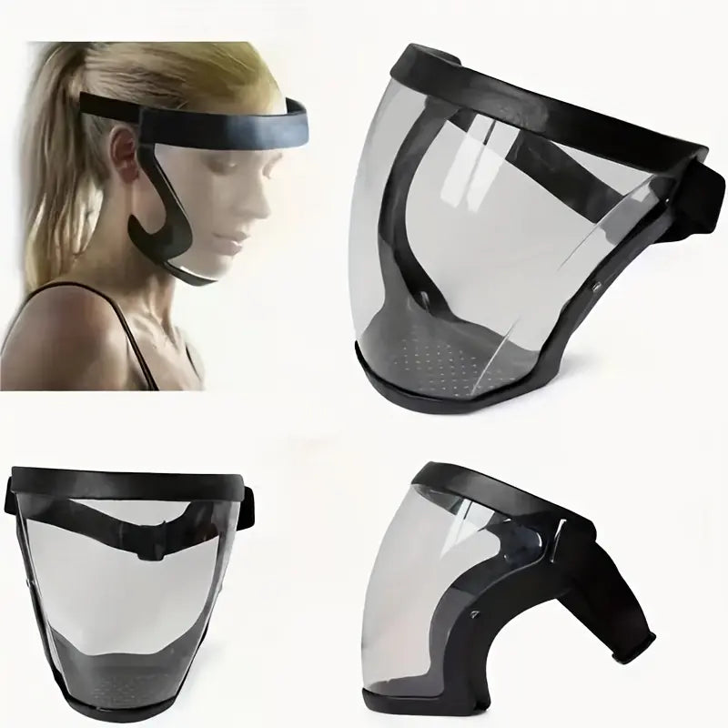 Transparent Visor - Adjustable Full-Face Protective Shield