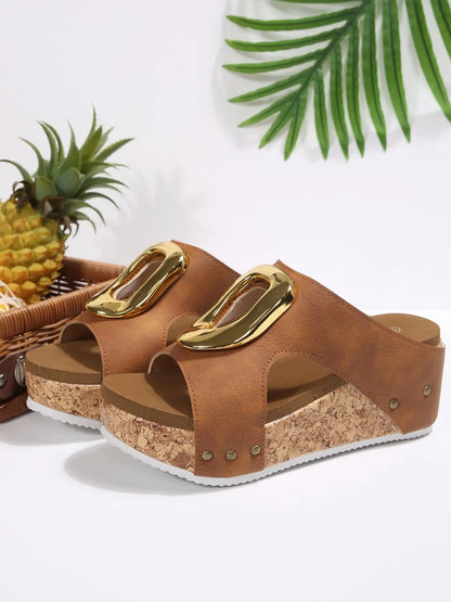 Women's Wedge Sandals – Platform, Slip-On, Non-Slip