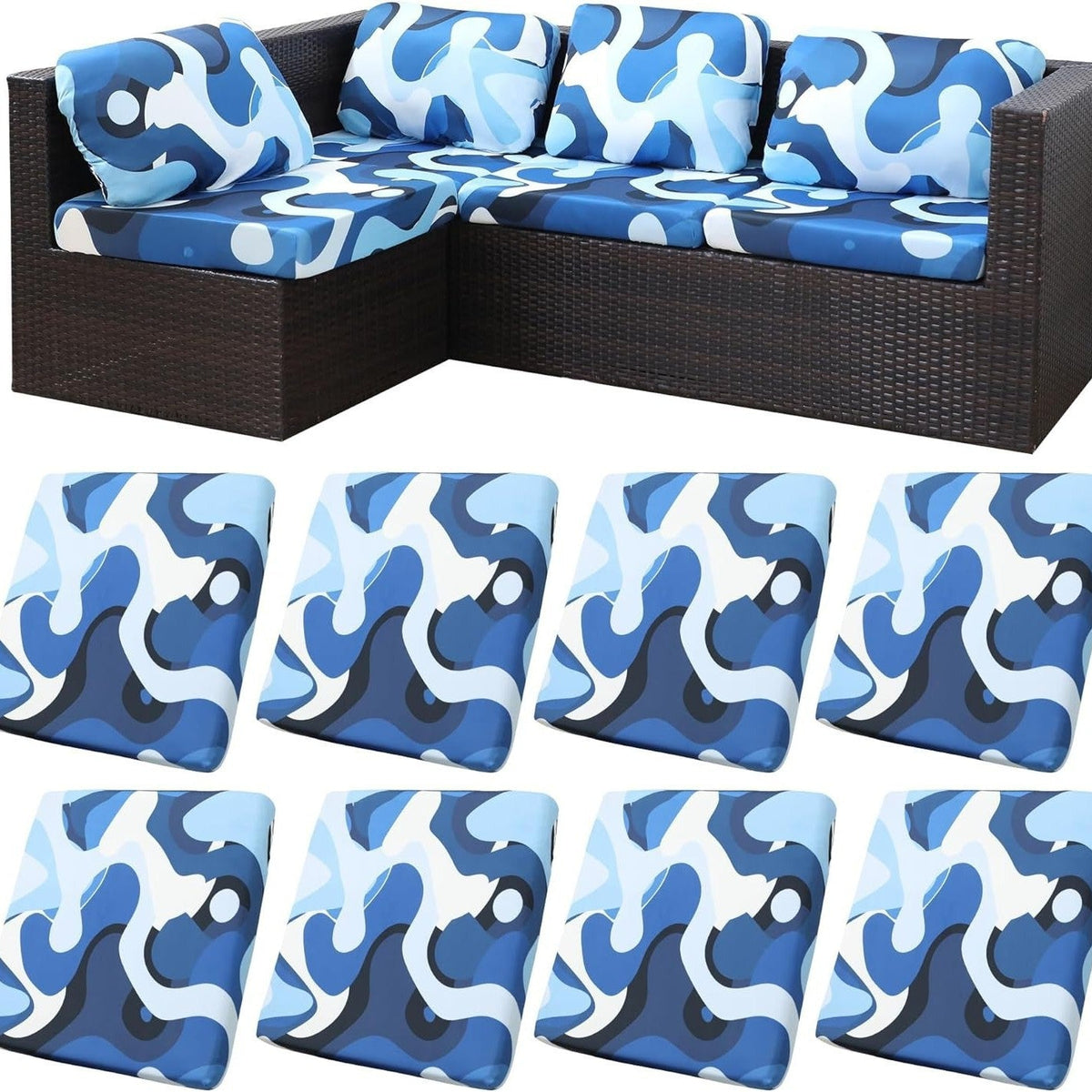 Stretch Sofa Cushion Covers — Only $9.99 Per Cover