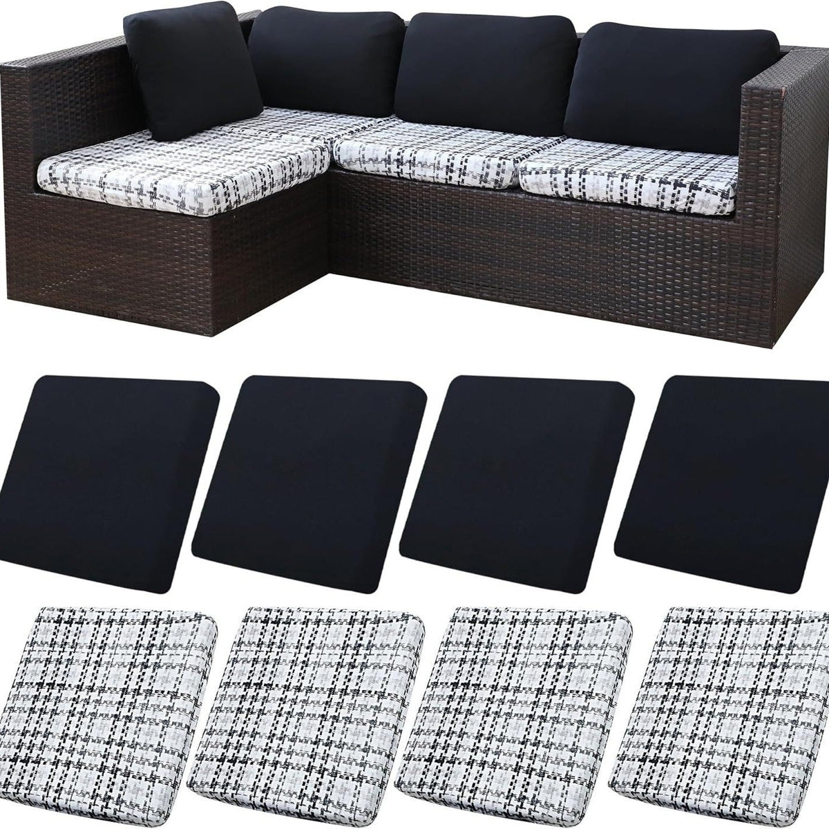 Stretch Sofa Cushion Covers — Only $9.99 Per Cover