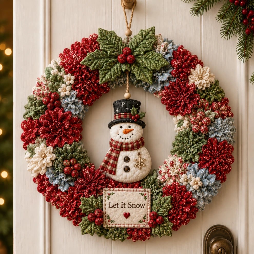 49% OFF Limited-Time Offer – 3D Fabric Poke Christmas Wreath DIY Kit