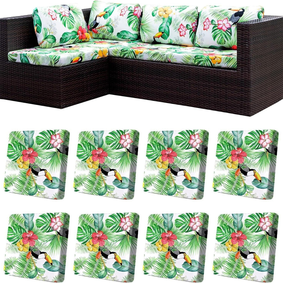 Stretch Sofa Cushion Covers — Only $9.99 Per Cover