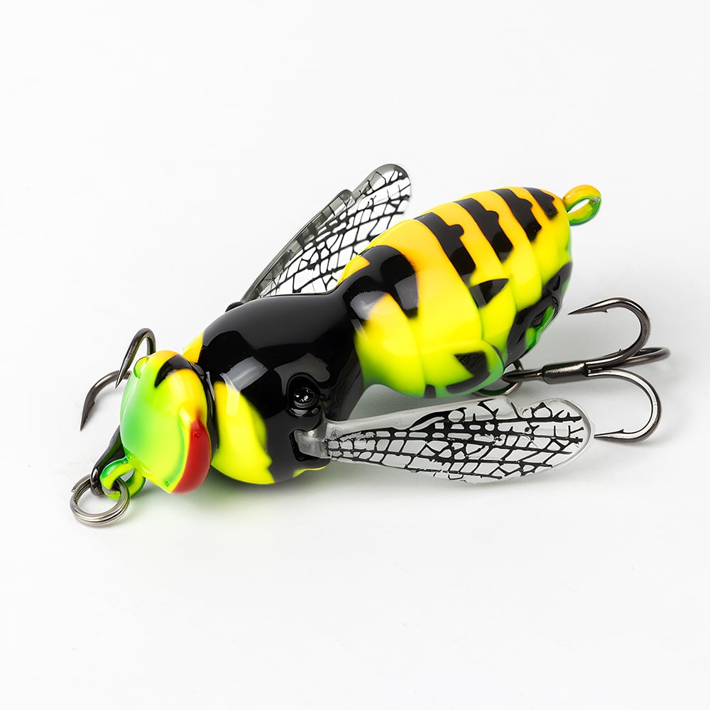 Bionic Wasp Crawl Bait - Topwater Micro Fishing Lure with Acoustic Noise Steel Balls for Bass & Pike Professional Anglers