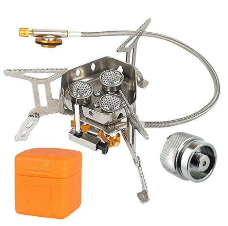 5800W Windproof Camping Gas Stove Piezo Ignition Portable Backpack Stove