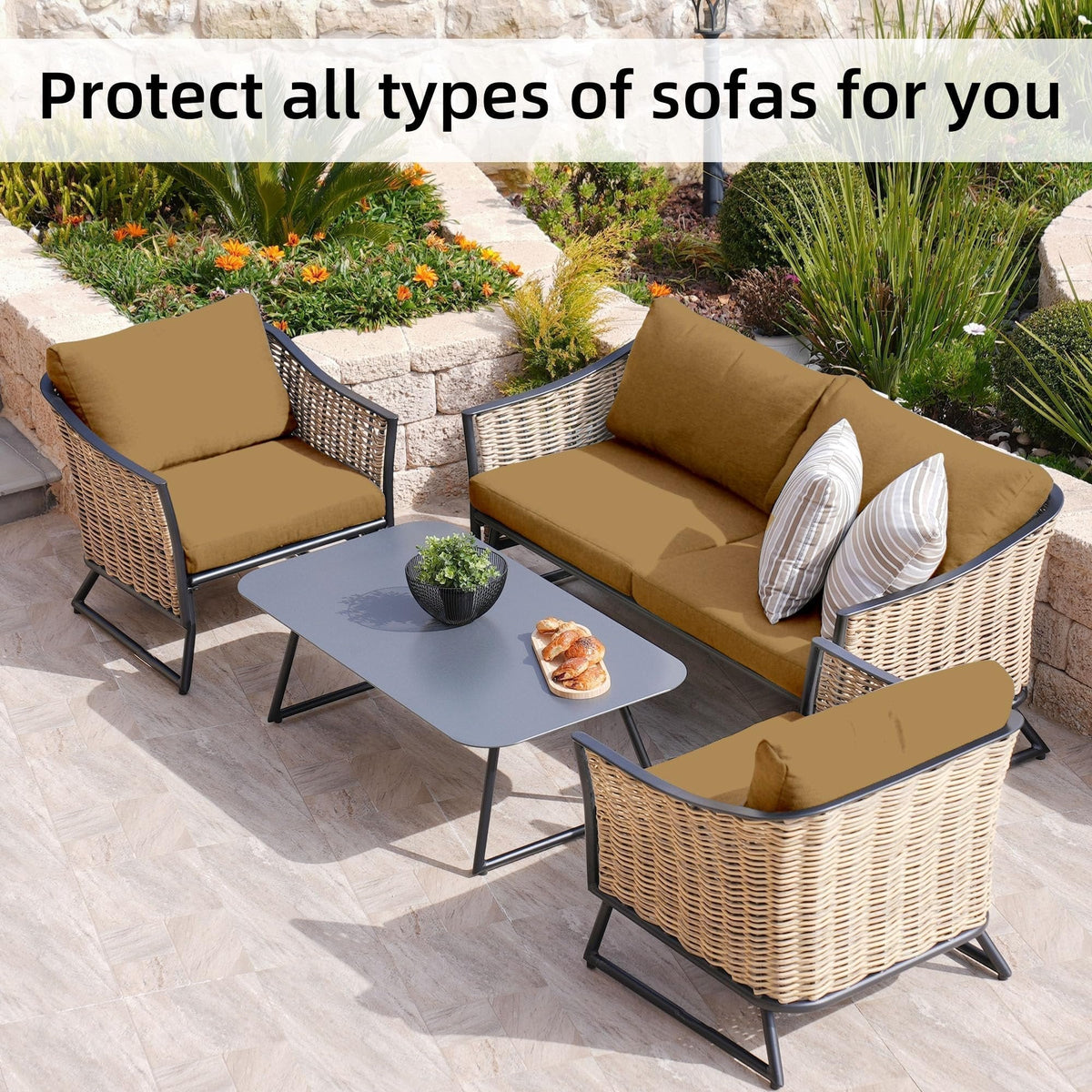 Stretch Sofa Cushion Covers — Only $9.99 Per Cover