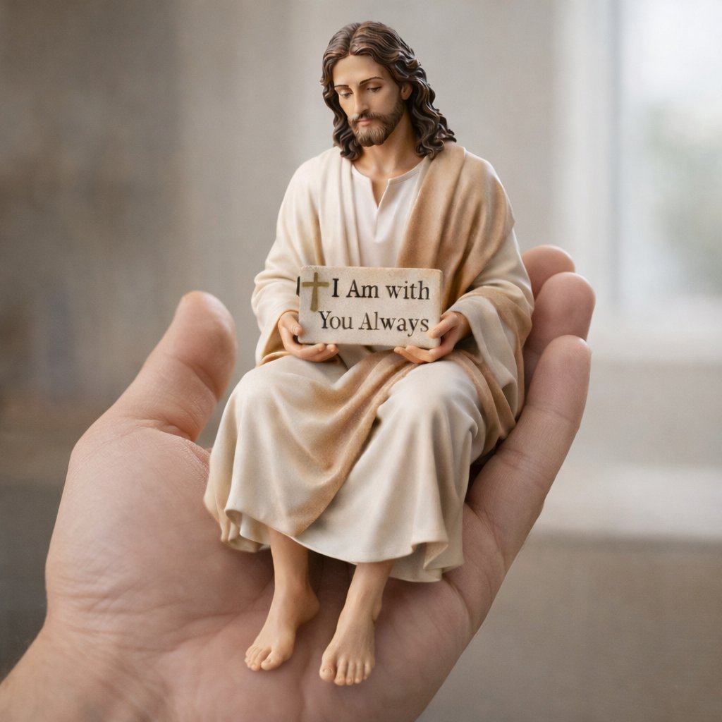 Handcrafted Jesus FigurineSerene Desk Companion