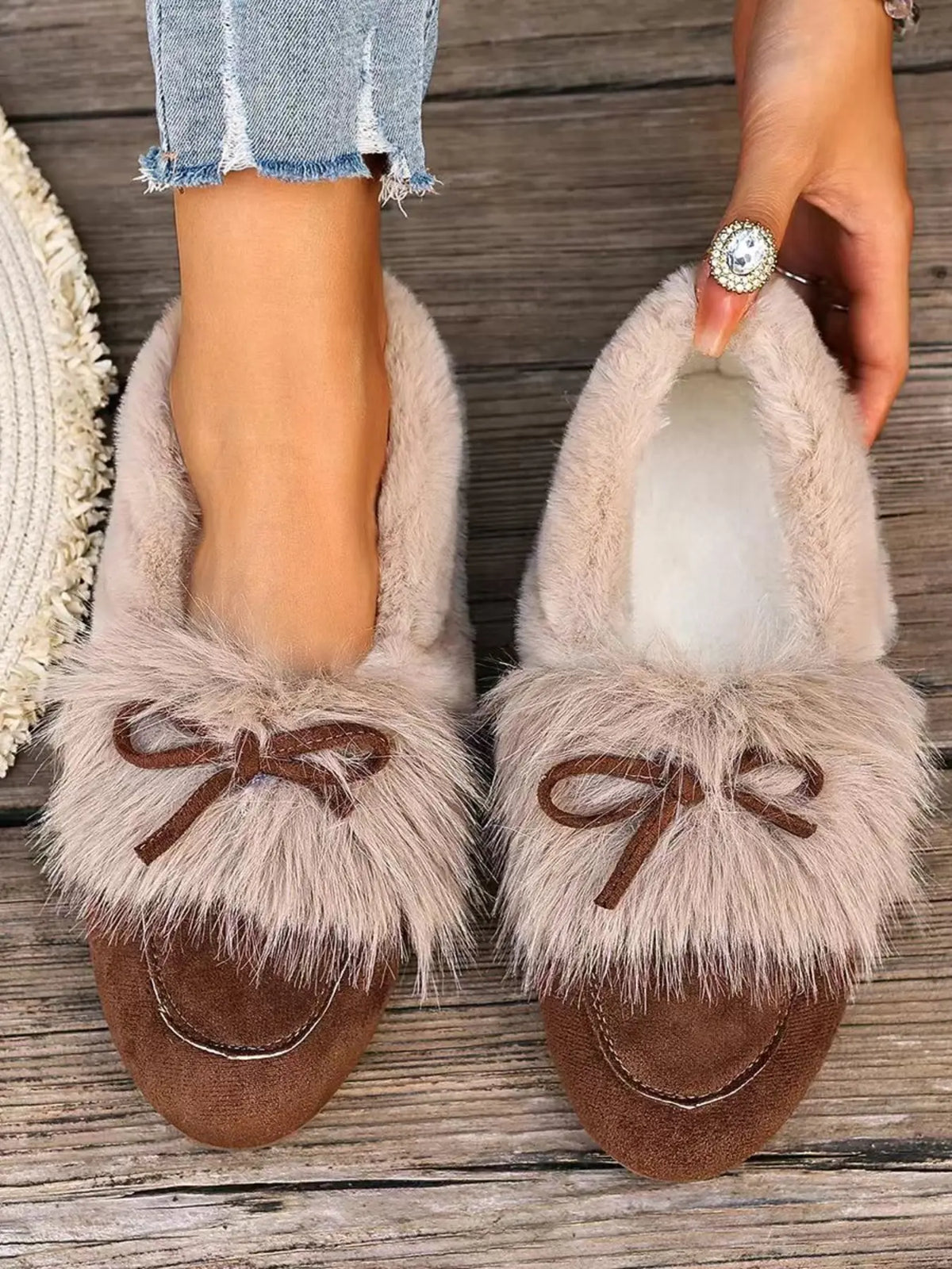 Women's Rubber Flats – Round Toe, Slip-On, Non-Slip