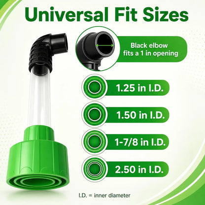 Universal AC Drain Line Cleaner Adapter, Wet/Dry Vacuum Attachment