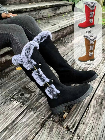 Women's Boots – Round Toe, Non-Slip