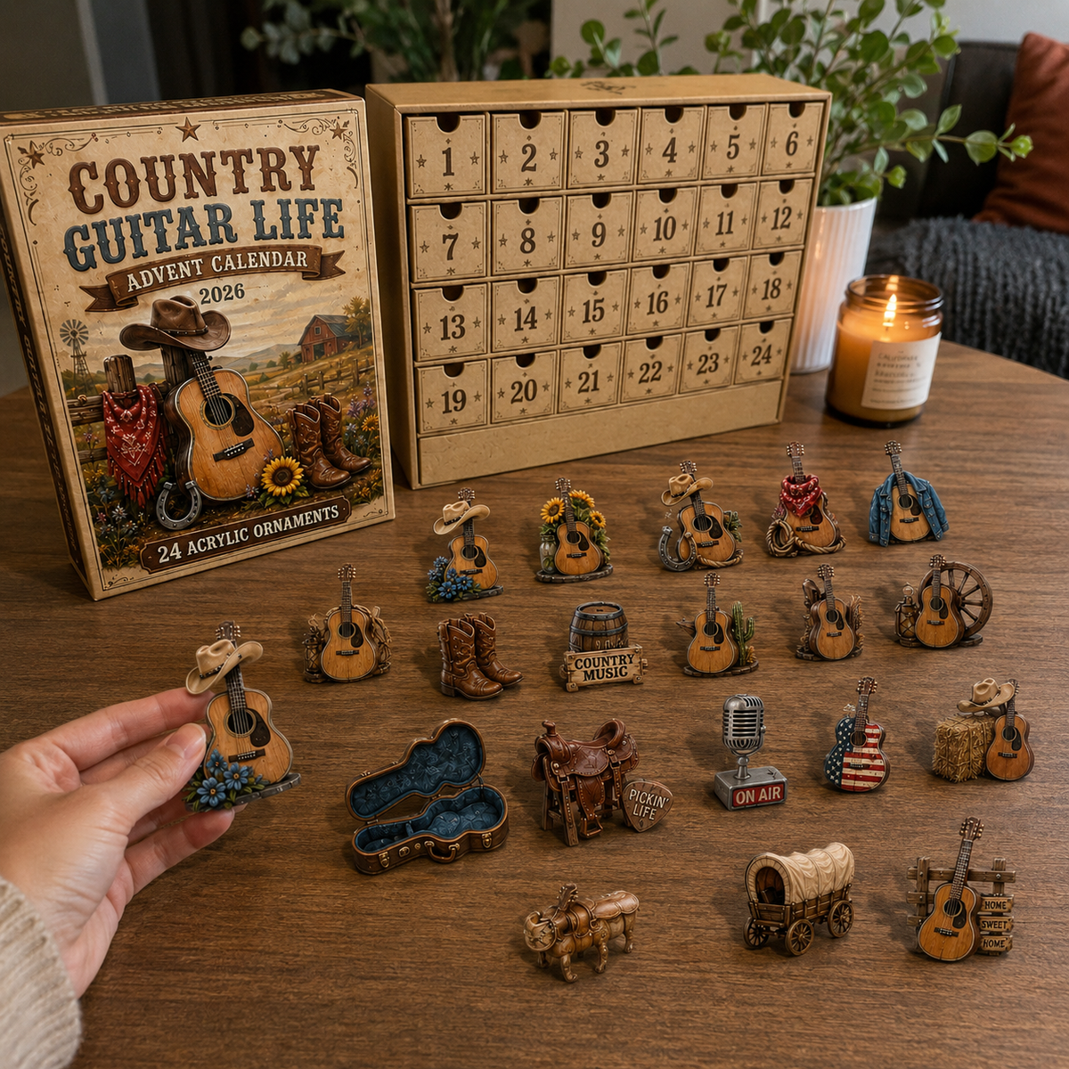 Country Music Advent Calendar 24 Days of Guitar & Western Christmas Magic
