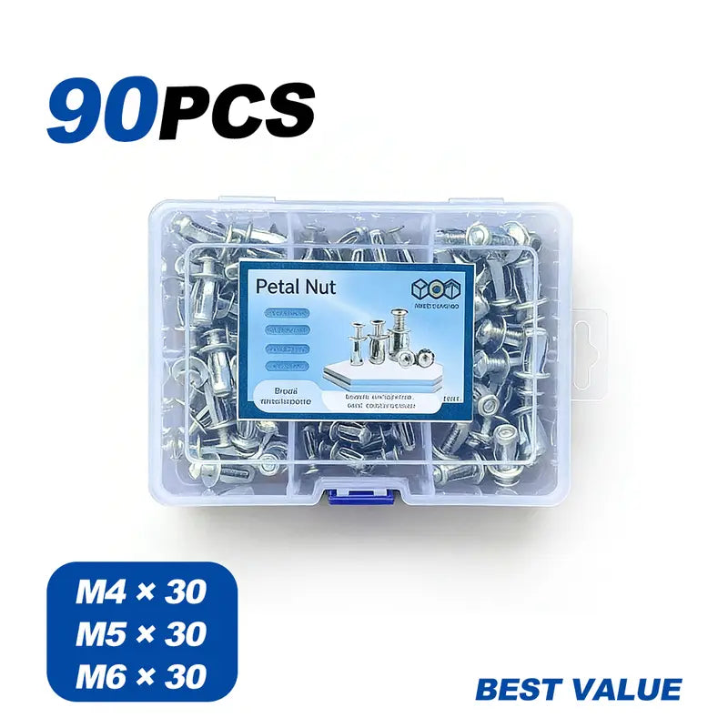 30/90PCS Rivet Nut Fastener Set — Strong Hold, Easy Install