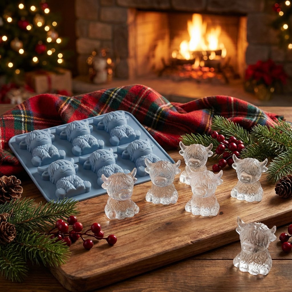Mini Highland Cow/Rabbit Ice Cube Mold – Cute 3D Ice for Drinks, Parties & Gifts