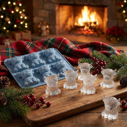 Mini Highland Cow/Rabbit Ice Cube Mold – Cute 3D Ice for Drinks, Parties & Gifts