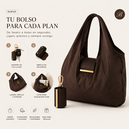 The Tiny Keychain That Turns Into a Full-Size Bag