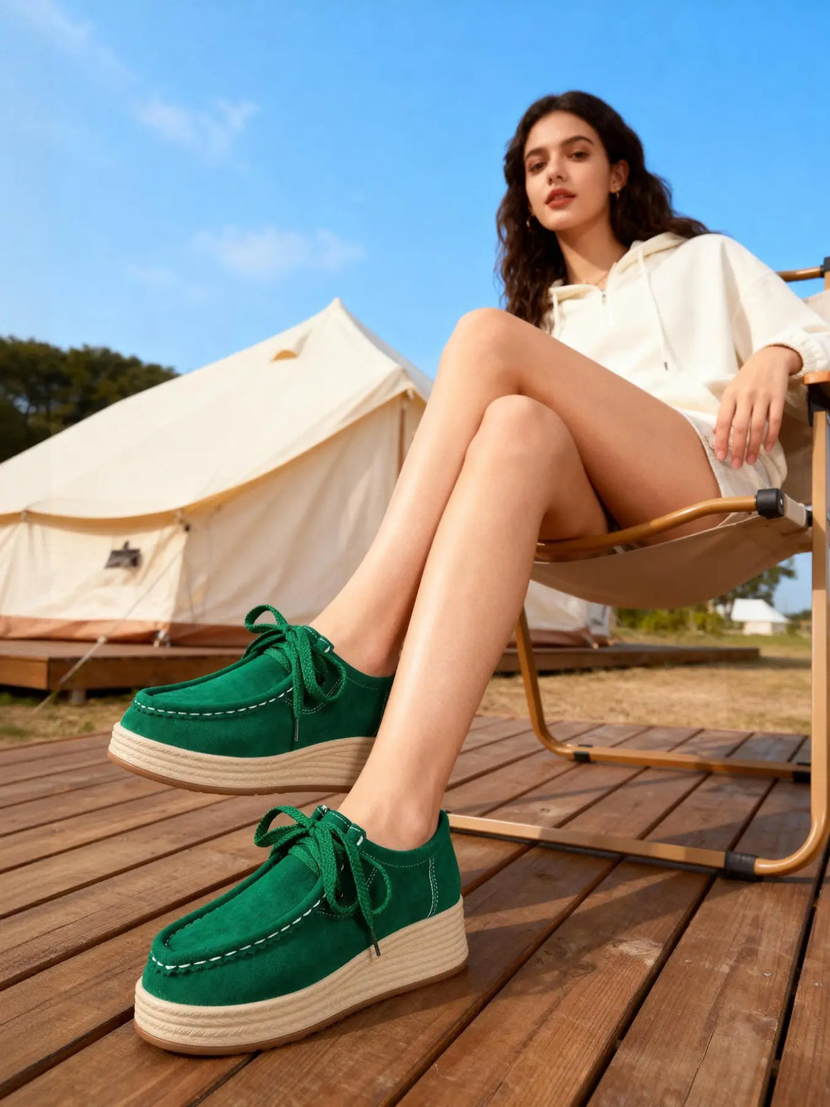 Women's Trainers – Round Toe, Lace-Up