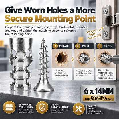 6x14mm Short Expansion Screws Set