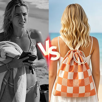 2026 HOT SALE 49% OFF - 2-in-1 Convertible Towel & Backpack with Inner Zip Pocket & Sand-Repelling Fabric