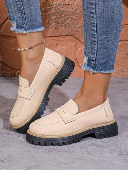Women's Loafers – Western, Chunky Sole, Slip-On