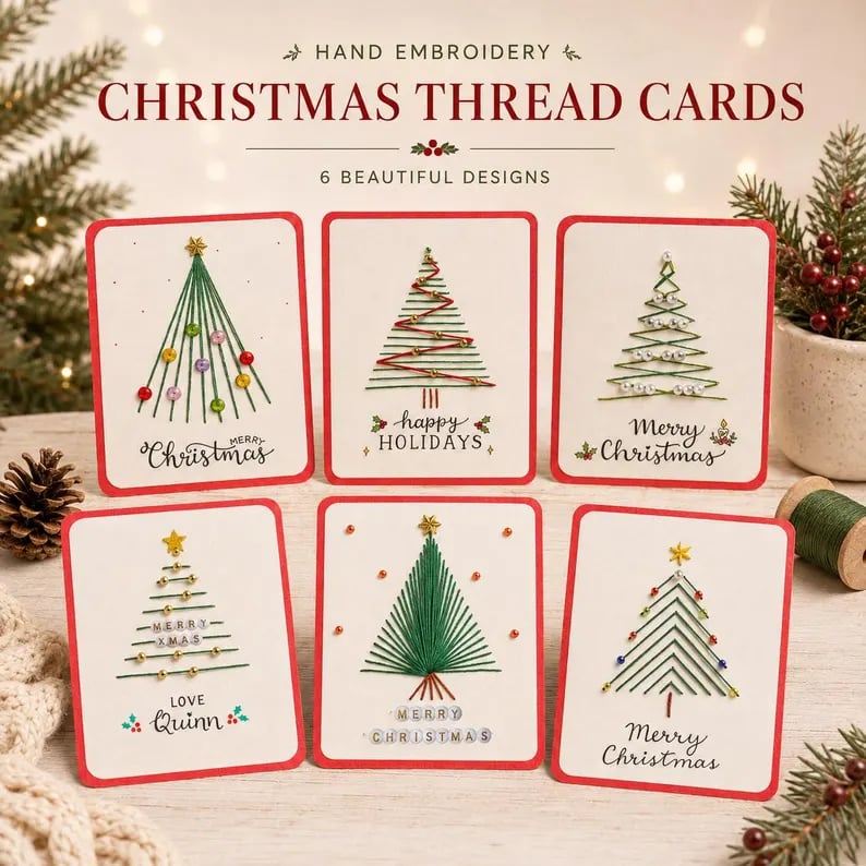 Stitch a Little Christmas Magic - Merry & Bright Christmas DIY Kit (6 pcs)