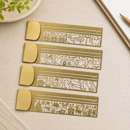 Cat Lover’s 3-in-1 Metal Bookmark Ruler | Bookmark, Ruler & Coloring