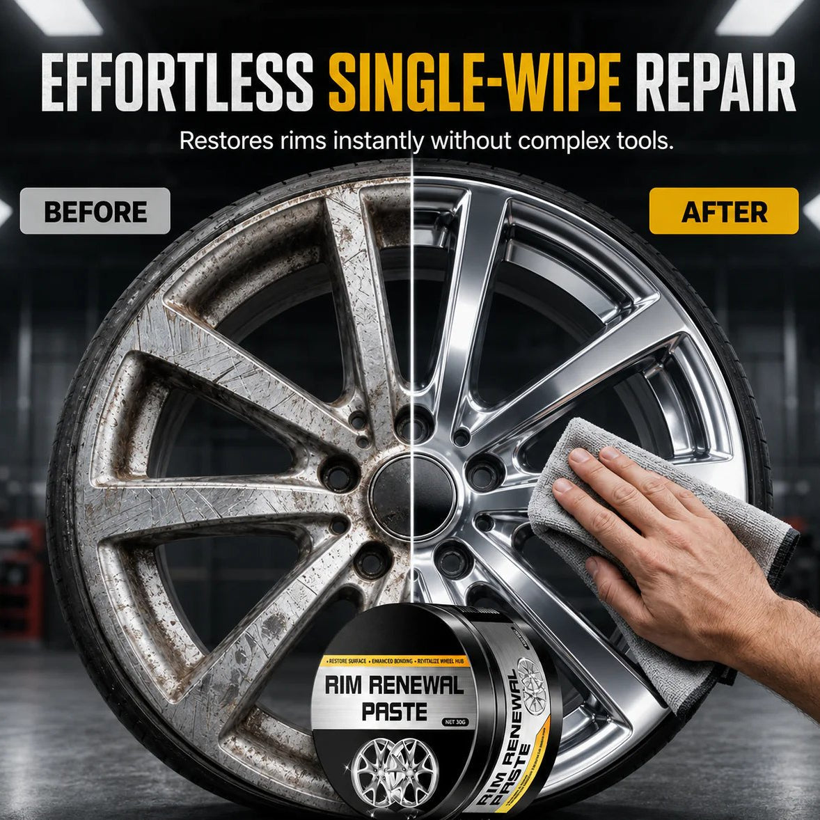 2026 HOT SALE50K+ SOLD! All‑in‑One Wheel Restoration Paste