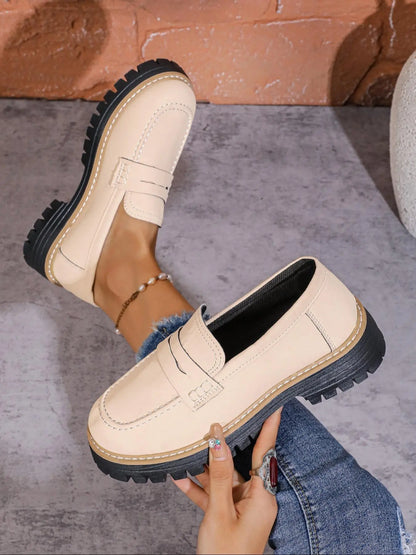 Women's Loafers – Round Toe, Slip-On, Wide Fit