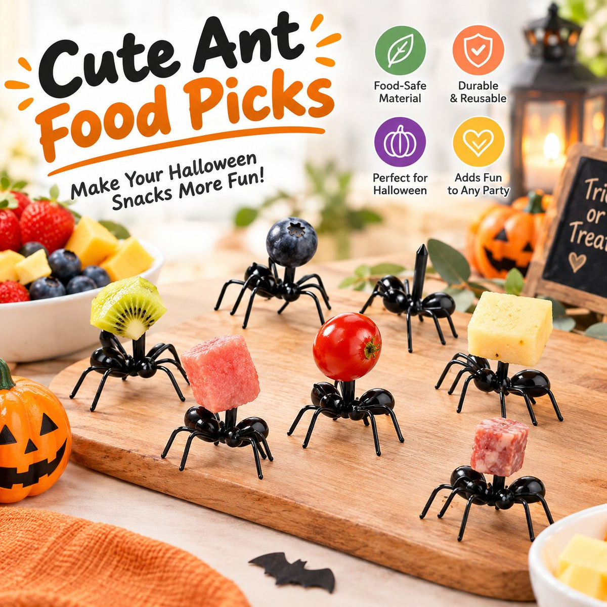 Ant-Shaped Snack & Fruit Picks – Turn Every Bite Into a Playful Table Display