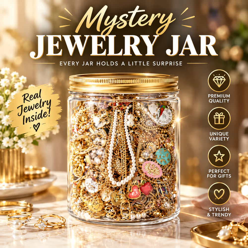Last Day 49% OFF Mystery Jewelry Jar – Curated Sparkle Collection for a Beautiful Surprise