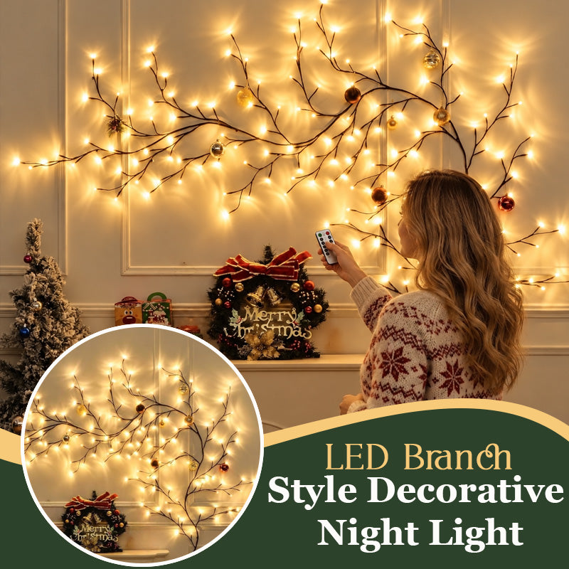 Flexible LED Branch Lights | Remote-Controlled Holiday Wall Decor