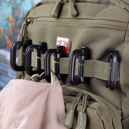 10-Pack D-Ring Locking Clips for MOLLE Webbing