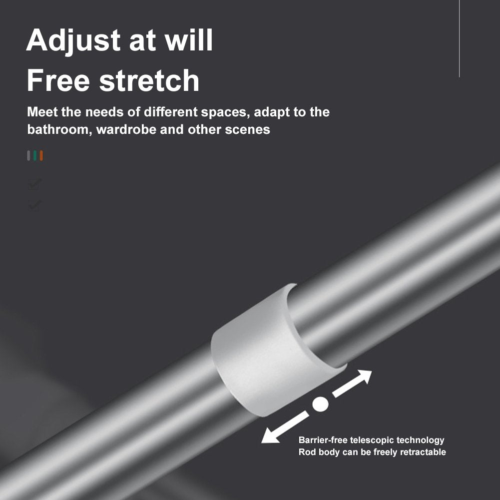 Upgraded Drill-Free Telescopic Tension Rod – Strong Hold, No Wall Damage