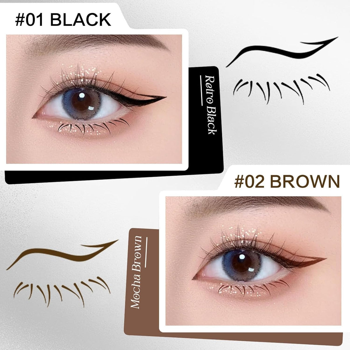 Reusable Lower Eyelash Stamp & Fine Liner Makeup Kit