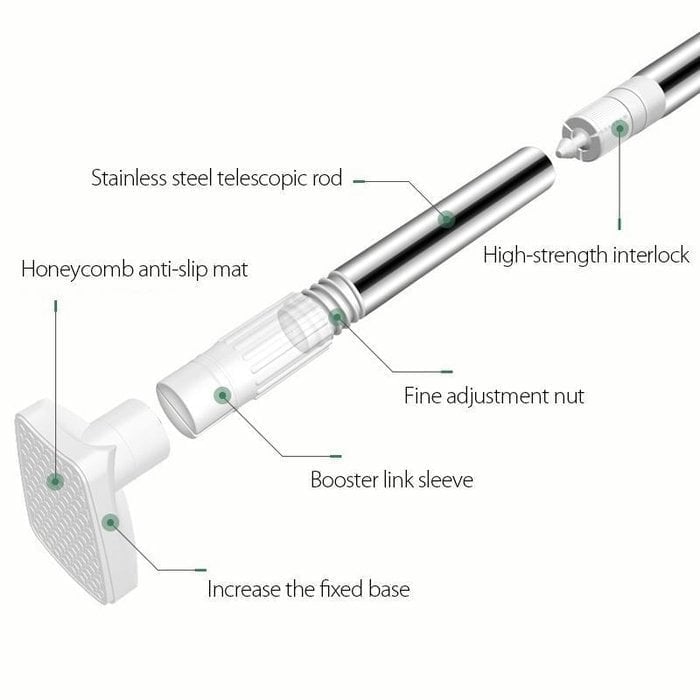 Upgraded Drill-Free Telescopic Tension Rod – Strong Hold, No Wall Damage