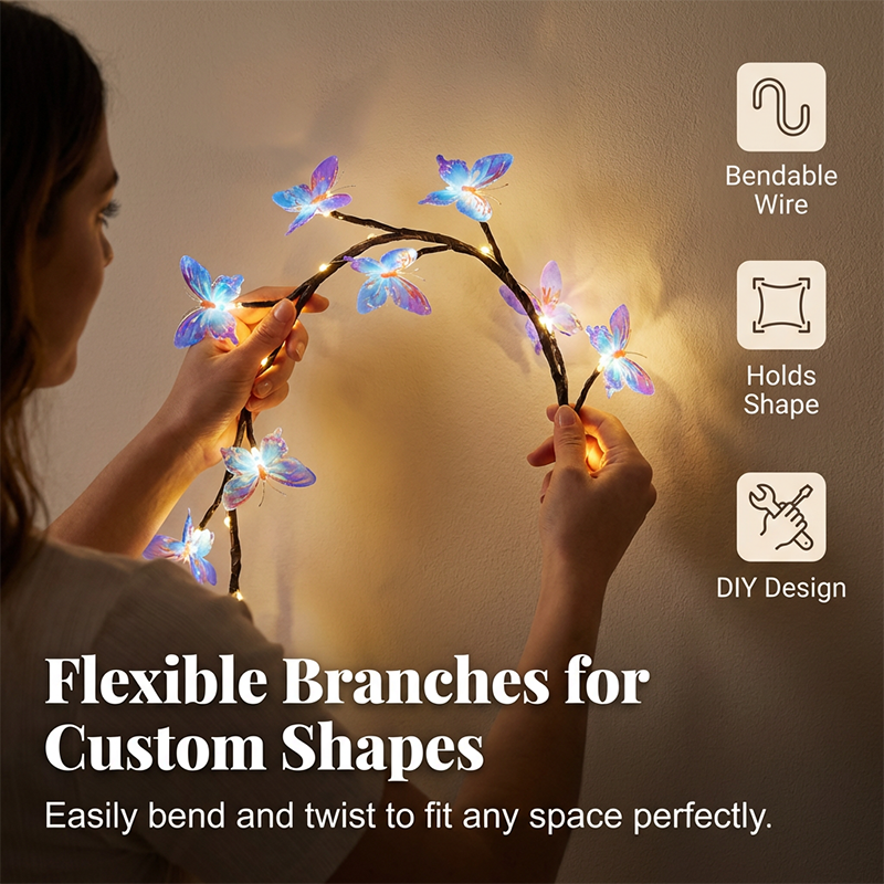 HOT SALE50K+ SOLD!Romantic Butterfly Vine LED Lights