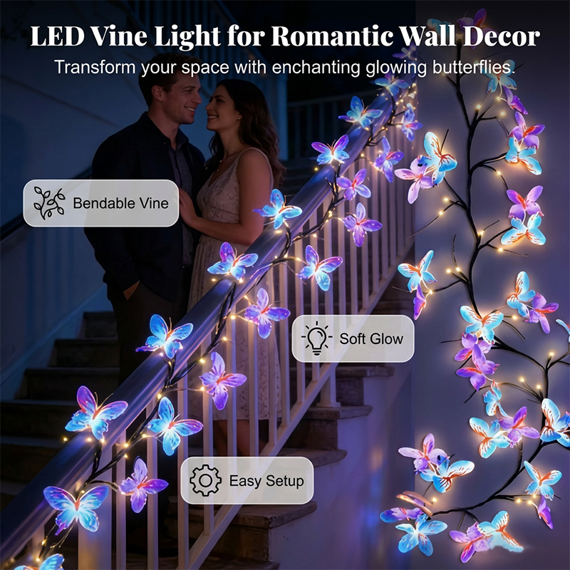 HOT SALE50K+ SOLD!Romantic Butterfly Vine LED Lights
