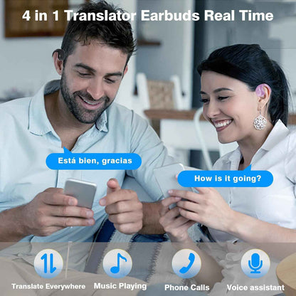 63% OFF Wireless Translator Earbuds – Smart Real-Time Language Assistant